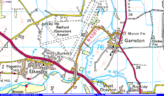 RAF Gamston Map